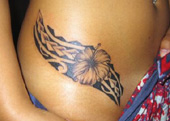 hawaiian flower tattoos